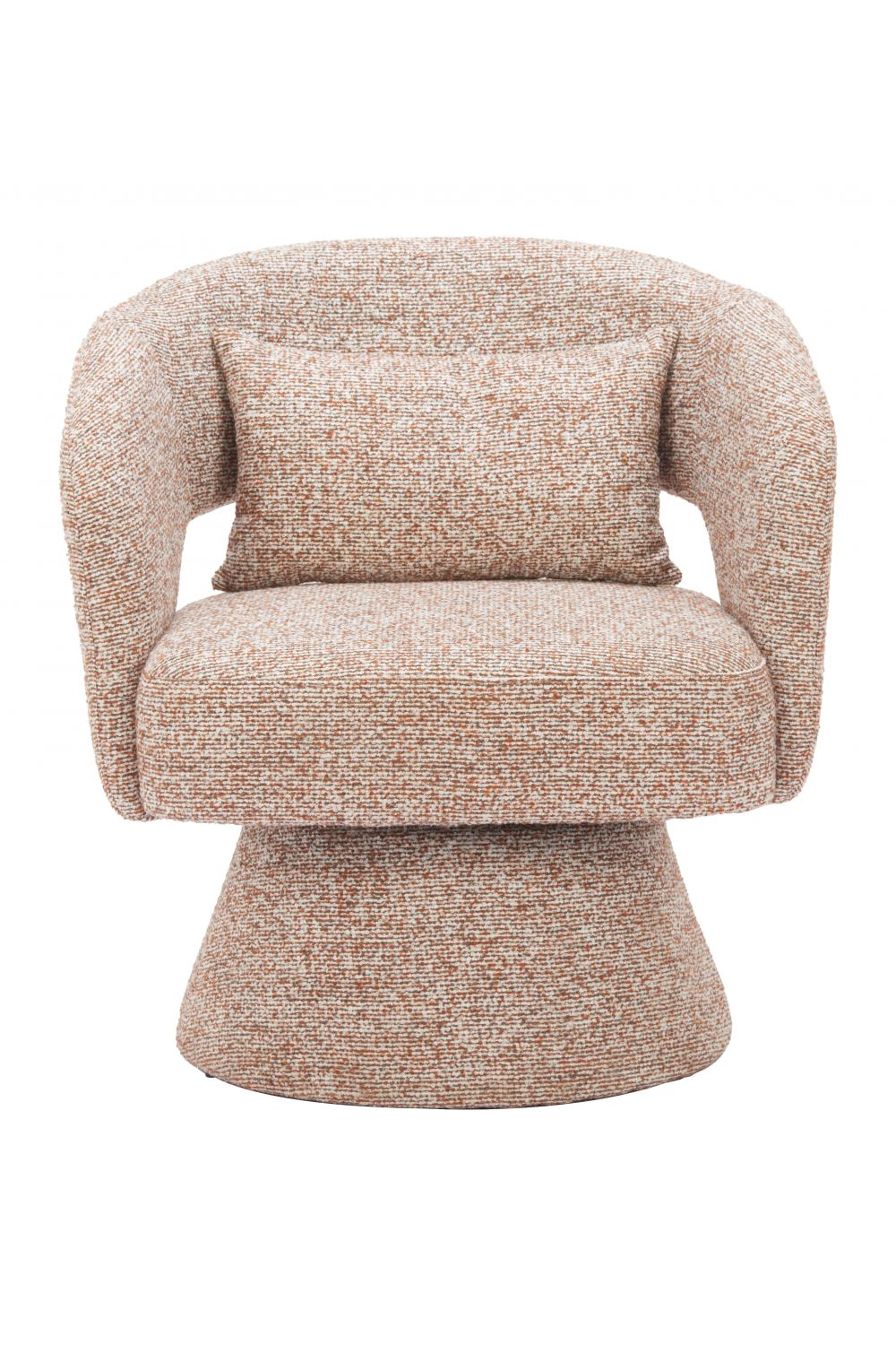   Speckled Brown Shearling Swivel Chair | Oroa.com