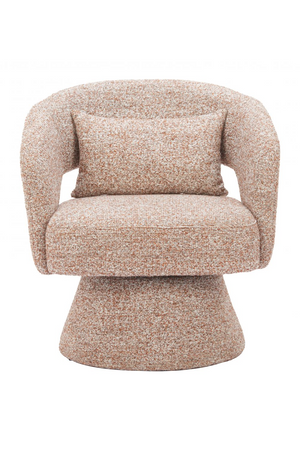   Speckled Brown Shearling Swivel Chair | Oroa.com