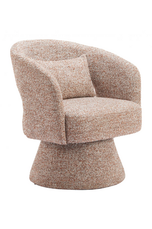   Speckled Brown Shearling Swivel Chair | Oroa.com