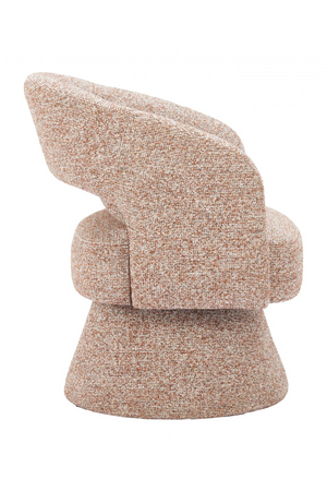   Speckled Brown Shearling Swivel Chair | Oroa.com