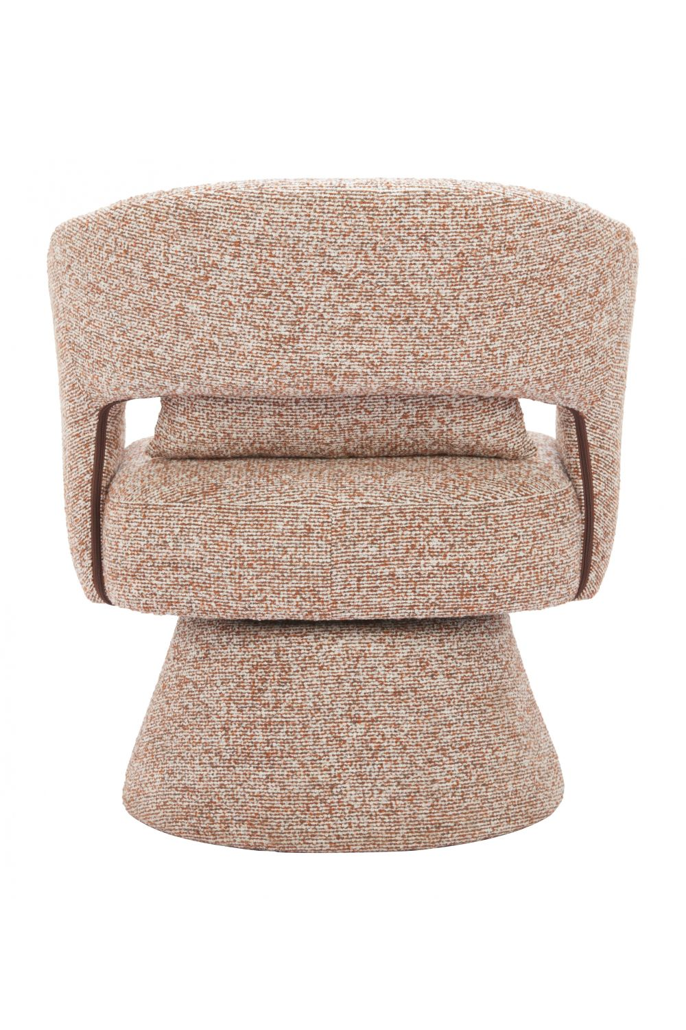   Speckled Brown Shearling Swivel Chair | Oroa.com