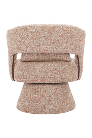   Speckled Brown Shearling Swivel Chair | Oroa.com