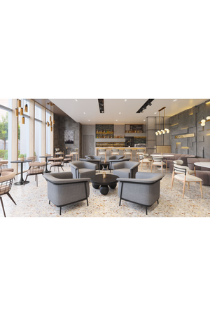   Gray Fabric Armless Dining Chairs (2) | Oroa.com