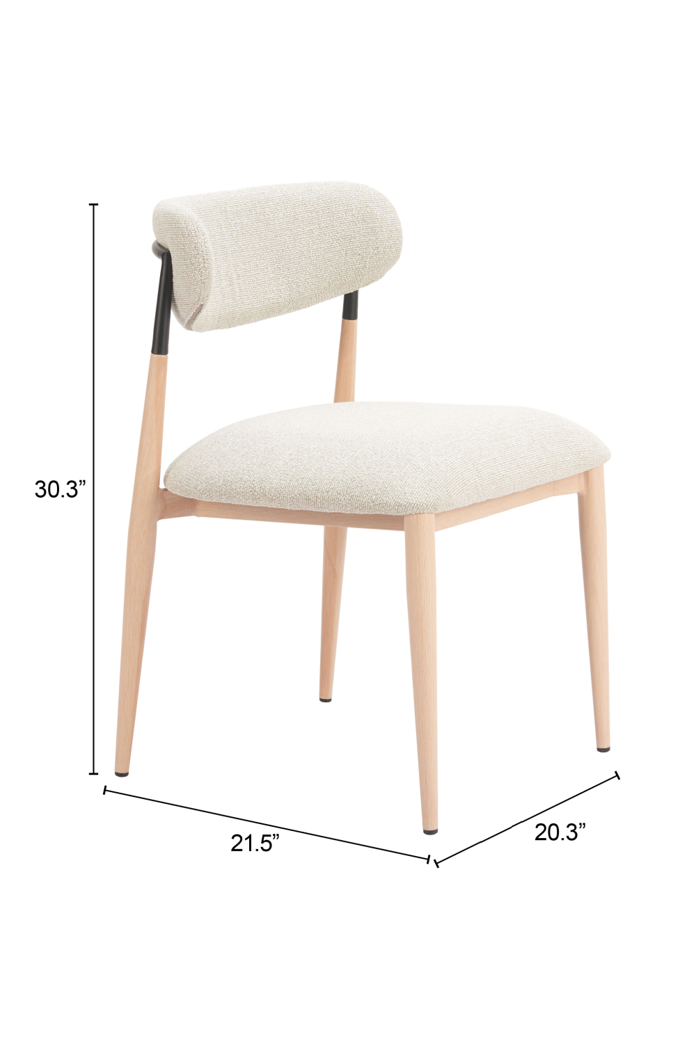   Gray Fabric Armless Dining Chairs (2) | Oroa.com