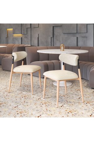   Gray Fabric Armless Dining Chairs (2) | Oroa.com