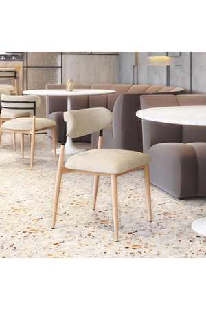   Gray Fabric Armless Dining Chairs (2) | Oroa.com