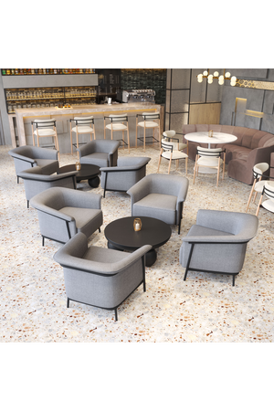   Gray Fabric Armless Dining Chairs (2) | Oroa.com