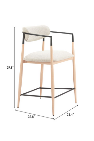   Gray Fabric Modern Counter Stool | Oroa.com