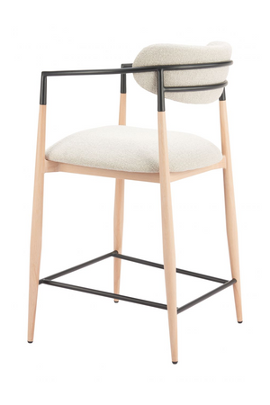   Gray Fabric Modern Counter Stool | Oroa.com