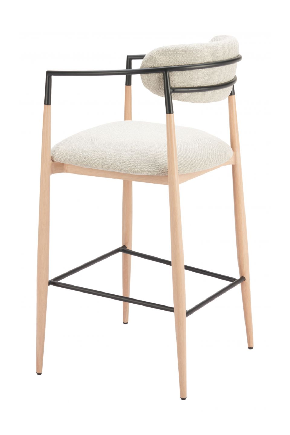   Gray Fabric Modern Bar Stool | Oroa.com