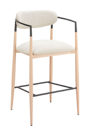   Gray Fabric Modern Bar Stool | Oroa.com