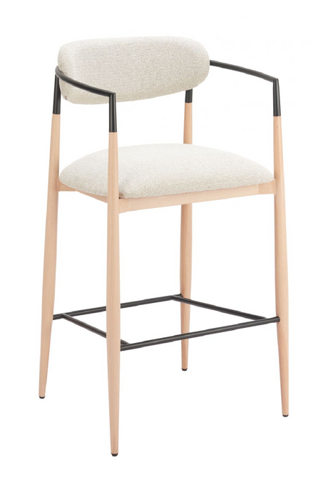   Gray Fabric Modern Bar Stool | Oroa.com