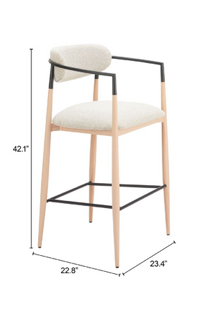   Gray Fabric Modern Bar Stool | Oroa.com