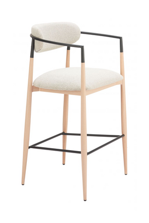   Gray Fabric Modern Bar Stool | Oroa.com