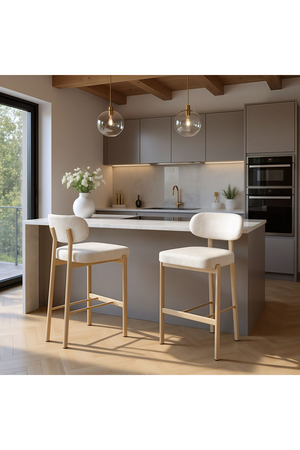   Gray Textured Weave Bar Stools (2) | Oroa.com