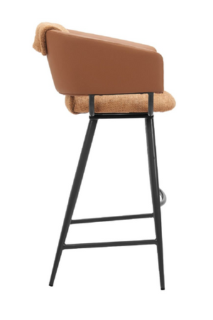   Brown Leather Bar Stools (2) | Oroa.com