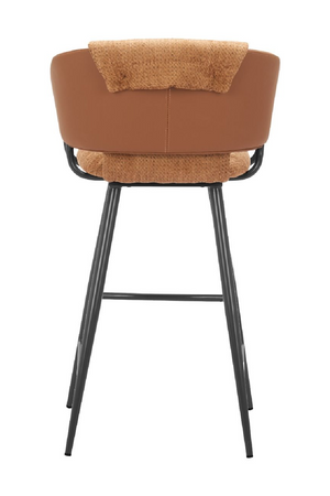   Brown Leather Bar Stools (2) | Oroa.com