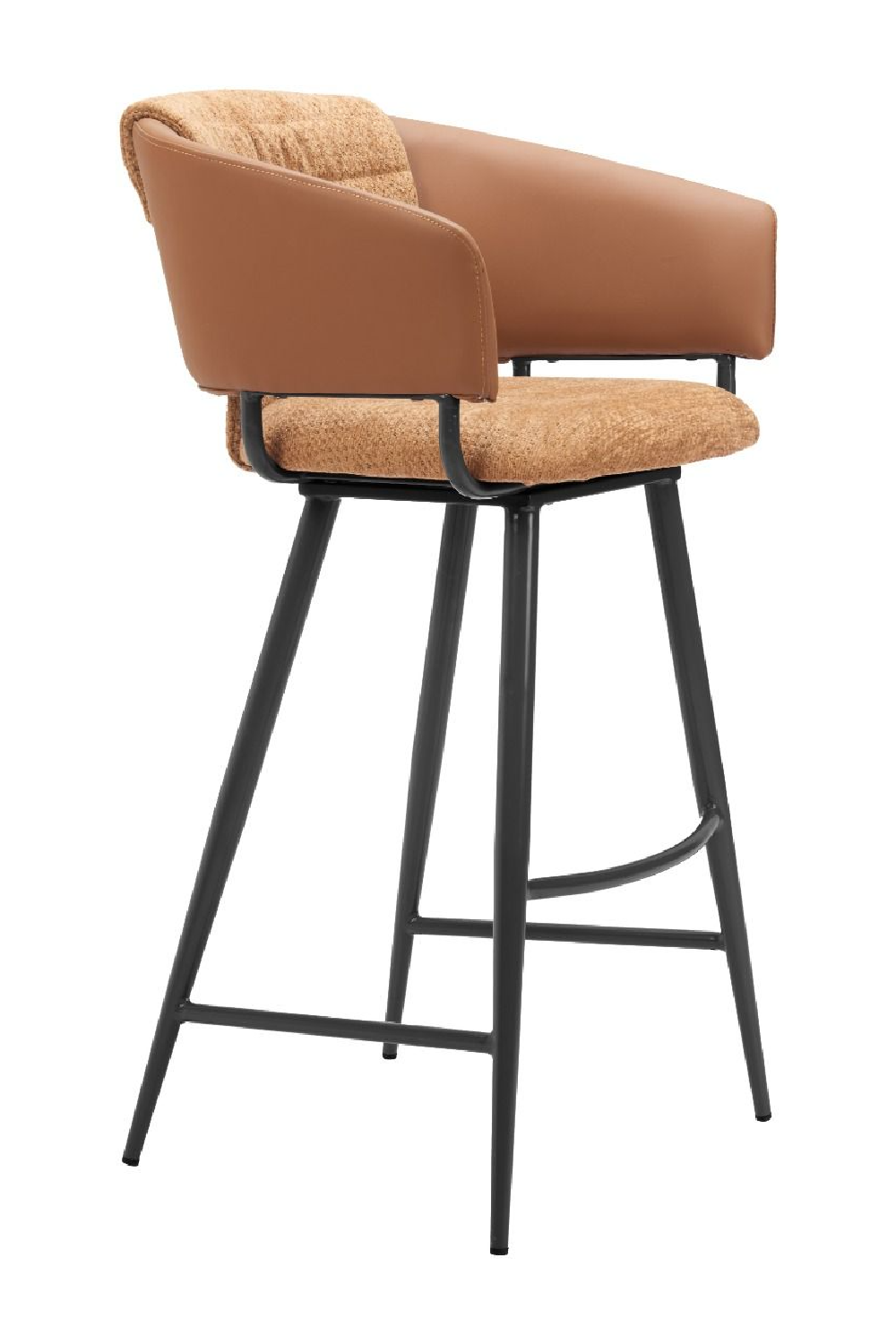   Brown Leather Bar Stools (2) | Oroa.com
