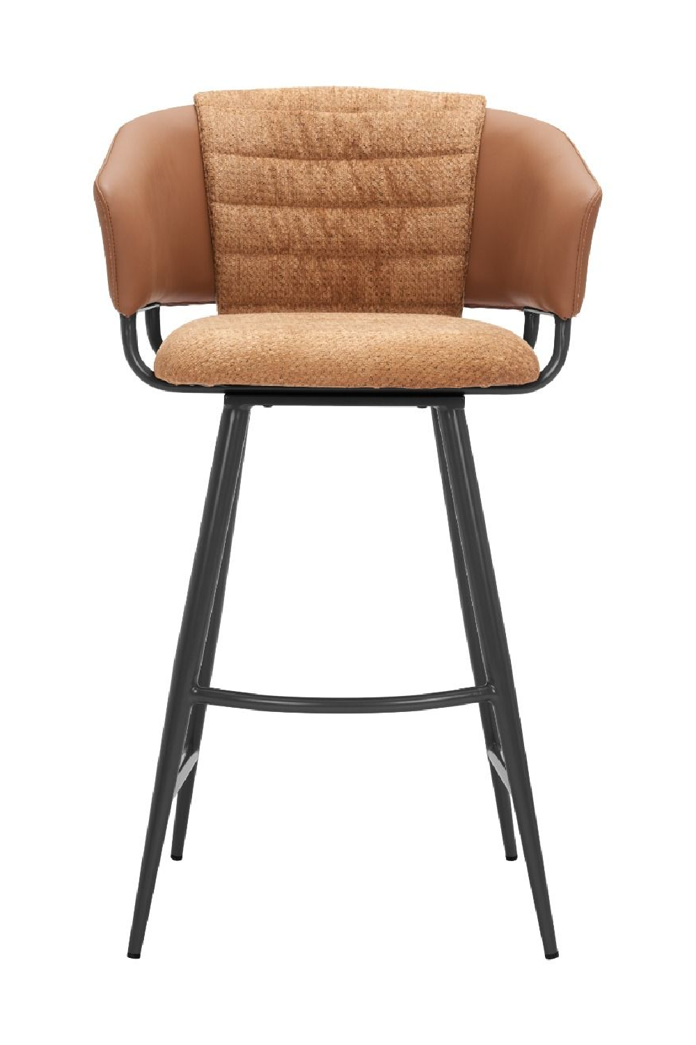   Brown Leather Bar Stools (2) | Oroa.com