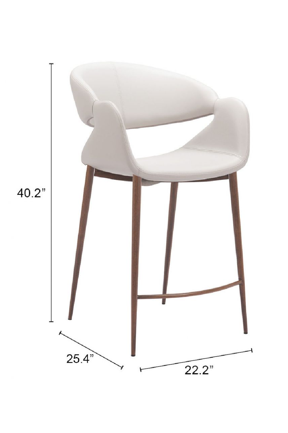   Beige Cut-Out Back Counter Stool | Oroa.com