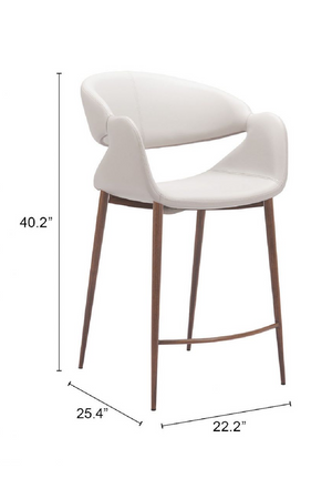   Beige Cut-Out Back Counter Stool | Oroa.com