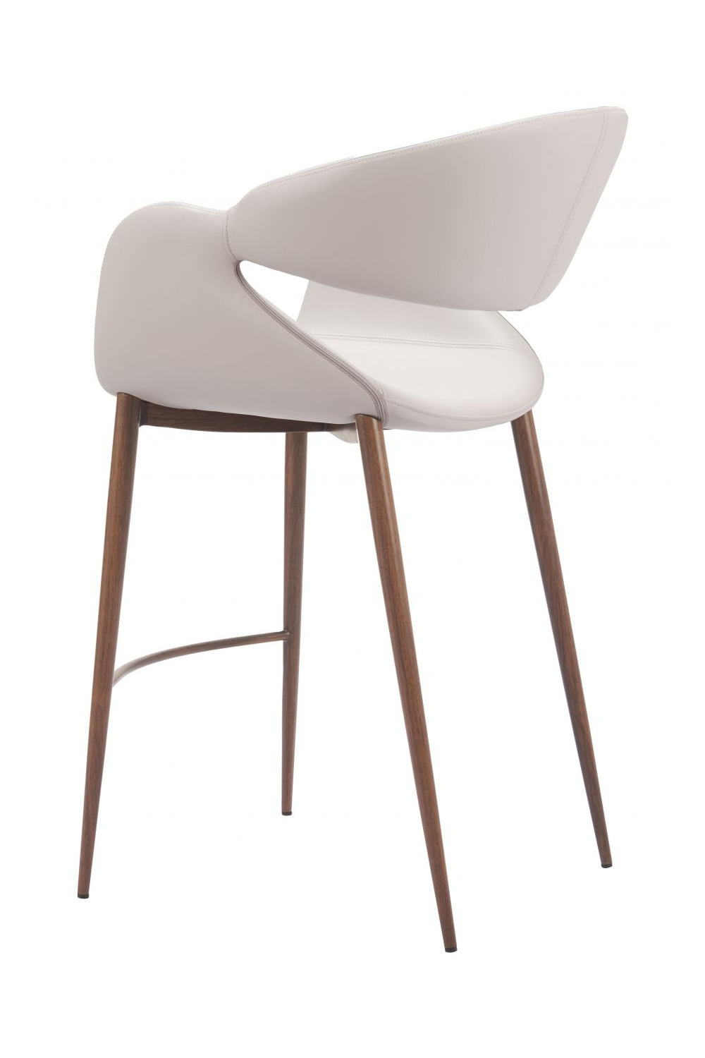   Beige Cut-Out Back Counter Stool | Oroa.com