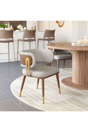   Beige Leather Dining Chair | Oroa.com
