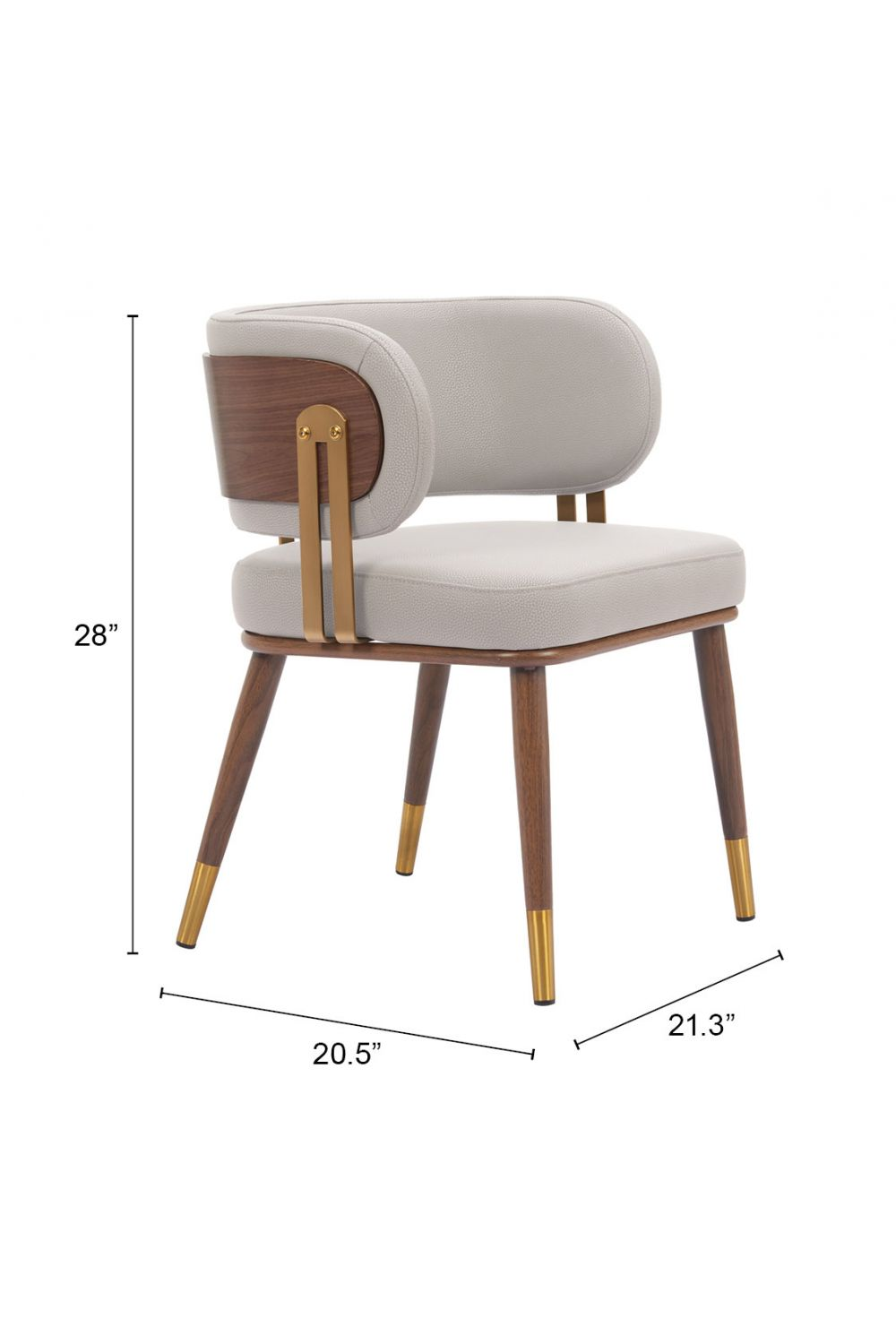   Beige Leather Dining Chair | Oroa.com