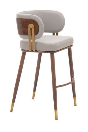   Beige Leather Bar Stool | Oroa.com