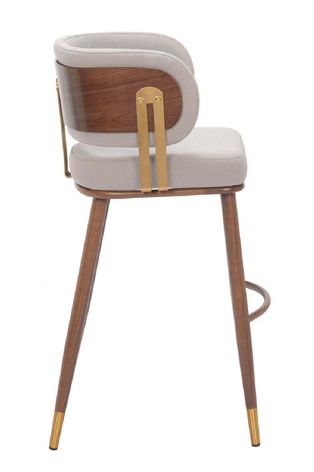   Beige Leather Bar Stool | Oroa.com