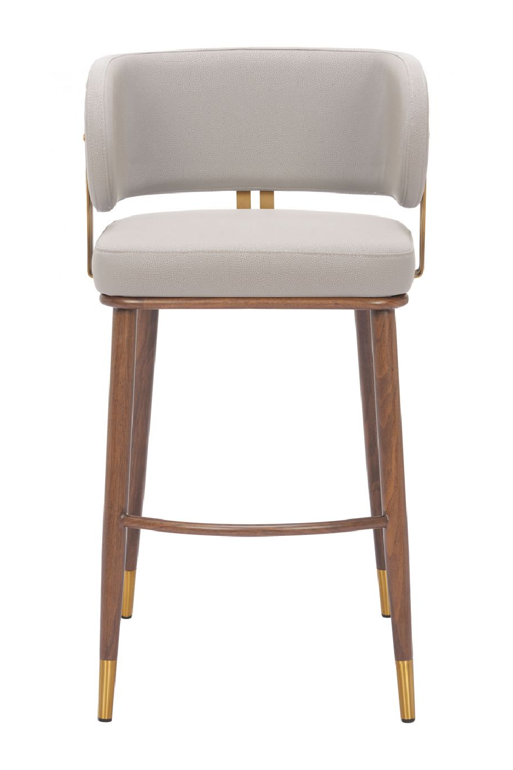   Beige Leather Bar Stool | Oroa.com