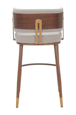  Beige Leather Bar Stool | Oroa.com