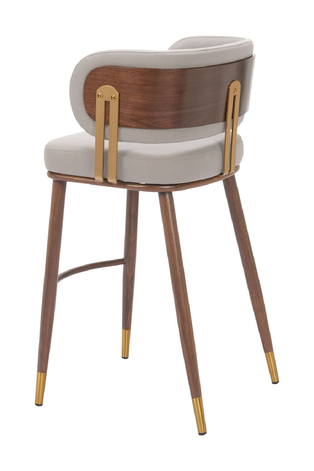  Beige Leather Bar Stool | Oroa.com