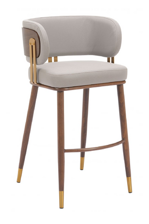   Beige Leather Bar Stool | Oroa.com