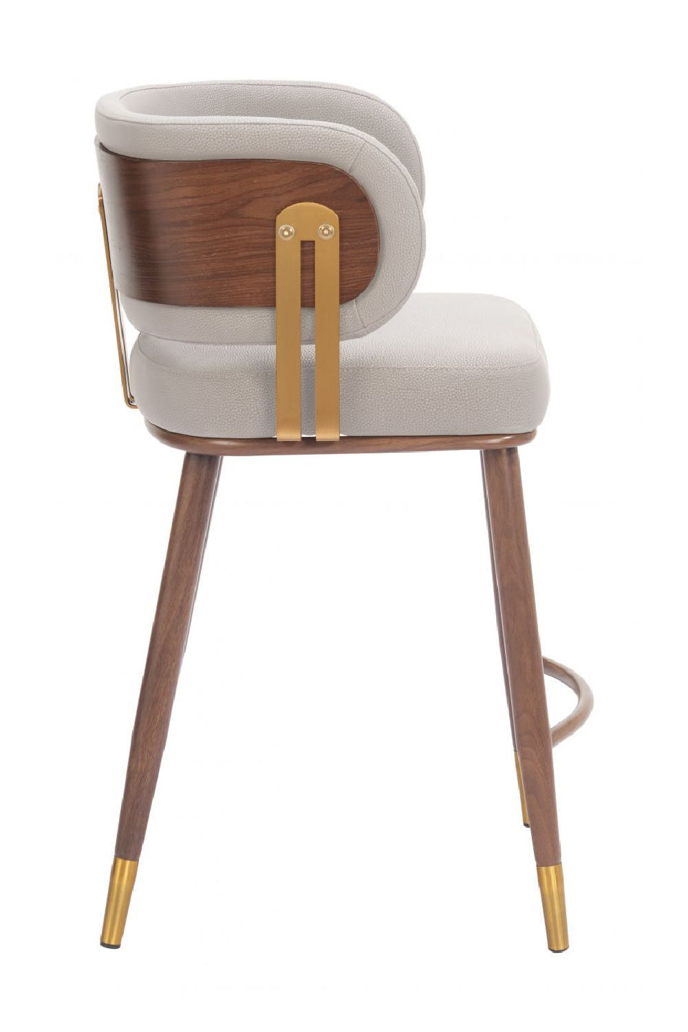   Beige Leather Counter Stool | Oroa.com