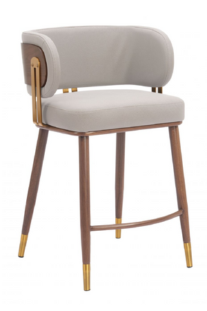   Beige Leather Counter Stool | Oroa.com
