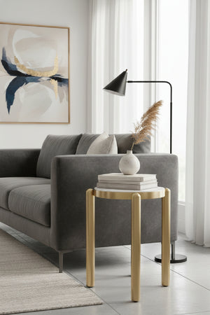   White & Gold Side Table | Oroa.com