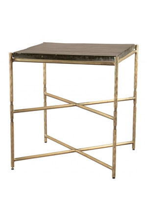   Black Glass Top Side Table | Oroa.com