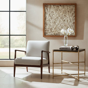   Black Glass Top Side Table | Oroa.com
