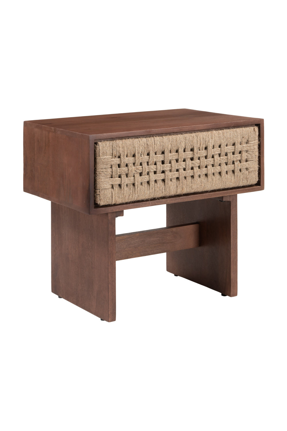   Woven Jute 1-Drawer Nightstand | Oroa.com