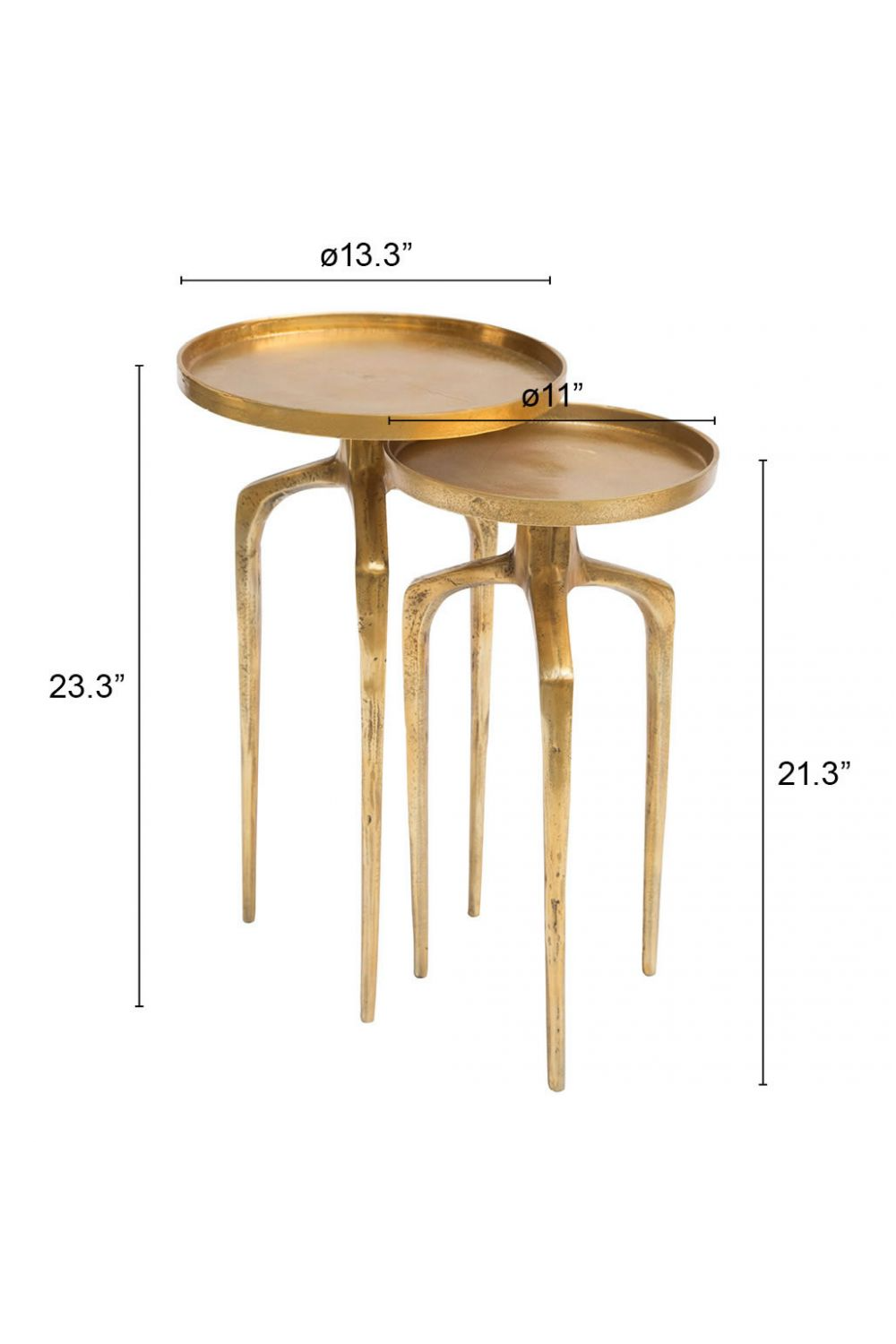   Antique Gold Accent Table Set | Oroa.com
