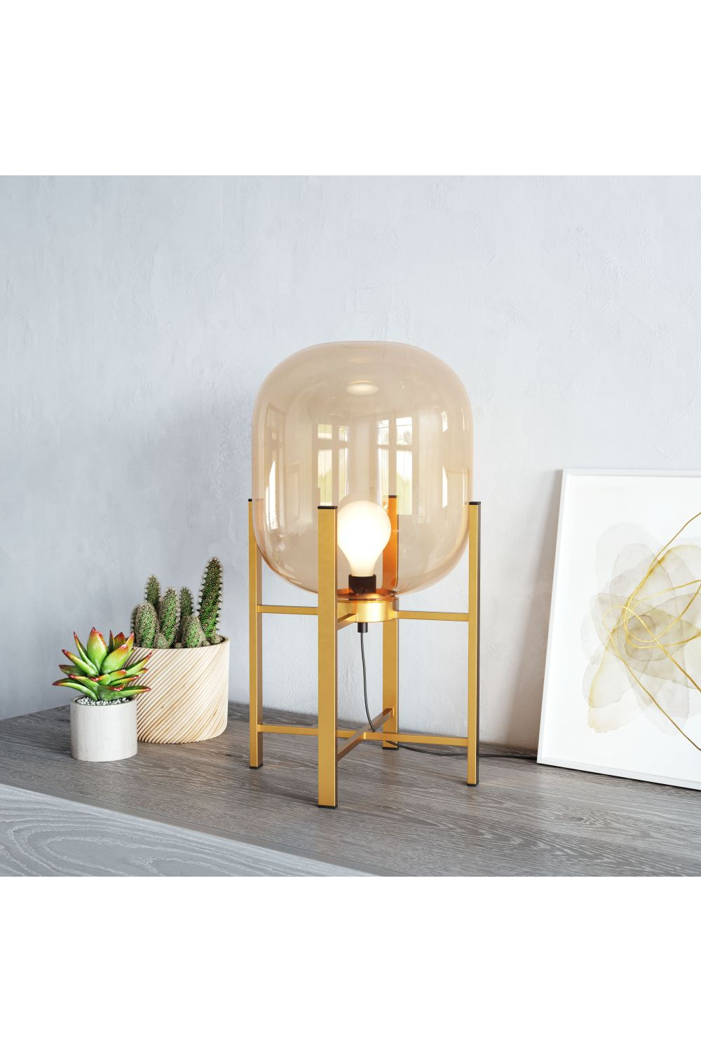   Tinted Glass Table Lamp | Oroa.com