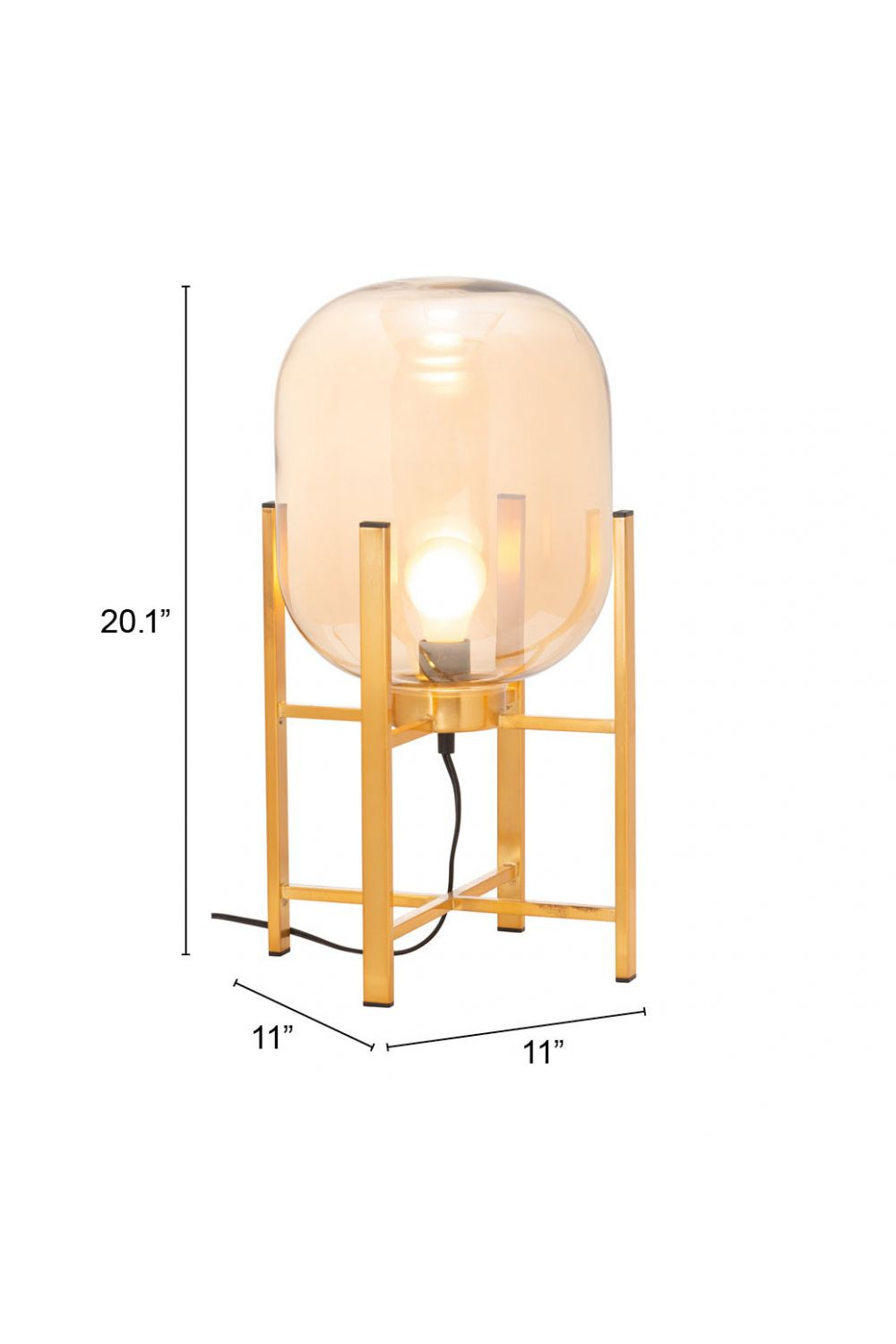   Tinted Glass Table Lamp | Oroa.com