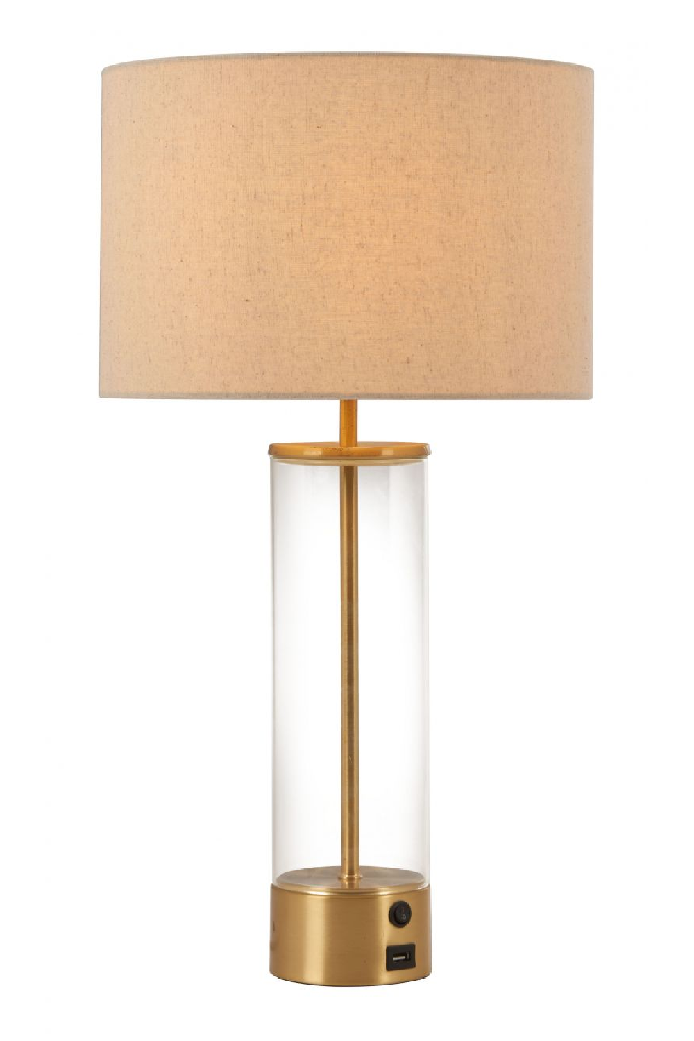   Beige Drum Shade Table Lamp | Oroa.com