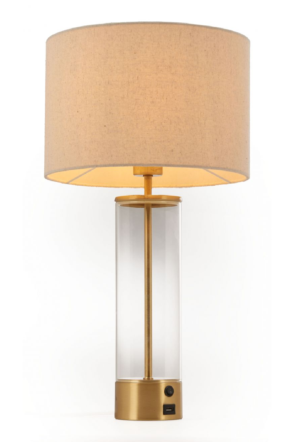   Beige Drum Shade Table Lamp | Oroa.com