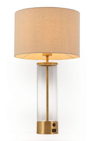   Beige Drum Shade Table Lamp | Oroa.com