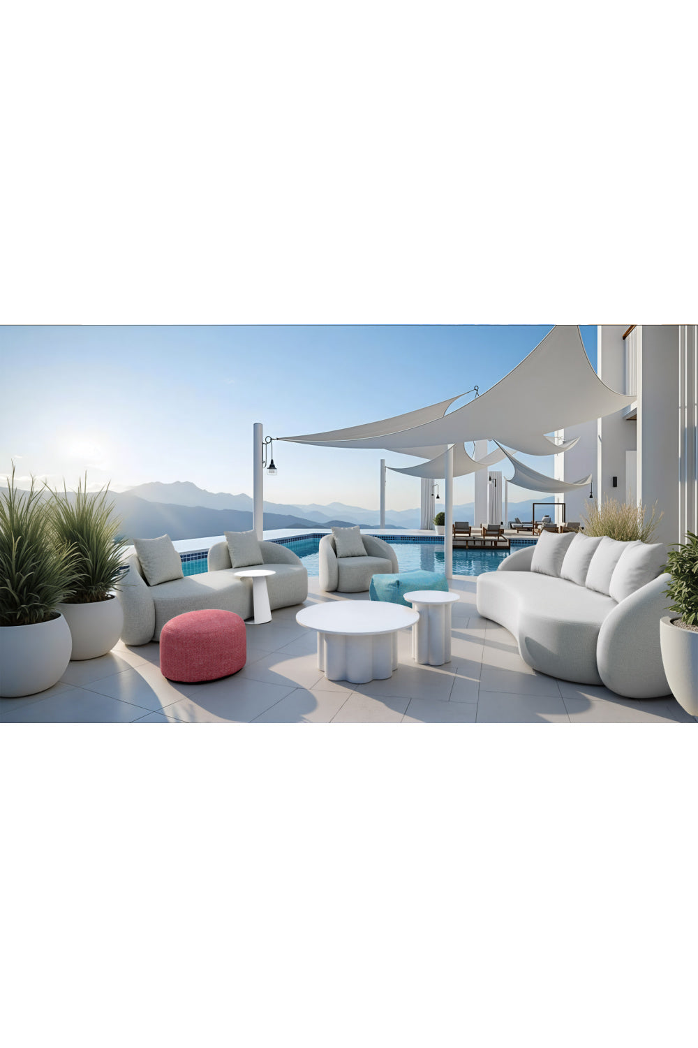   Beige Freeform Outdoor Sofa | Oroa.com