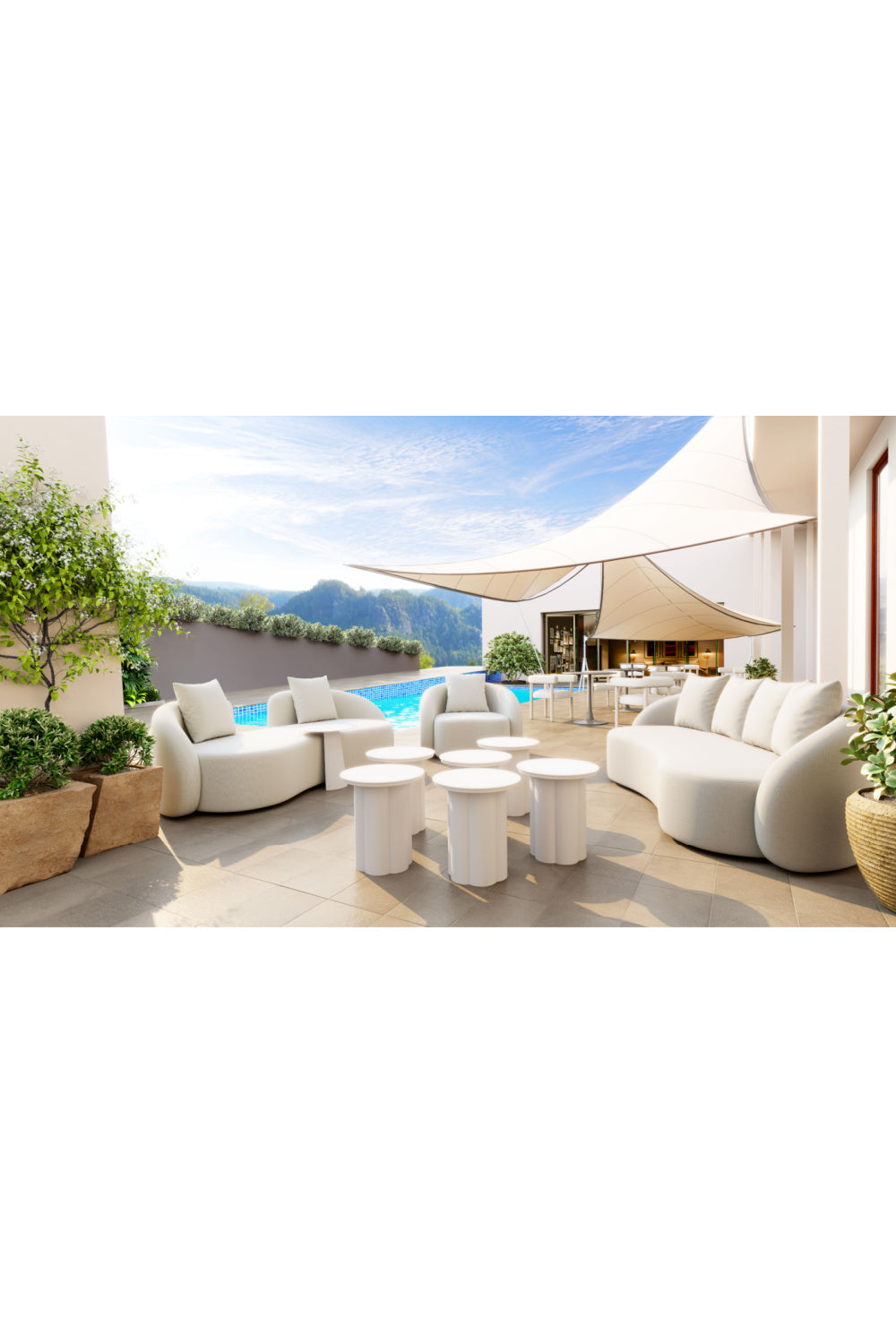   Beige Freeform Outdoor Sofa | Oroa.com