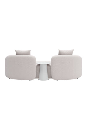   Beige Freeform Outdoor Loveseat | Oroa.com