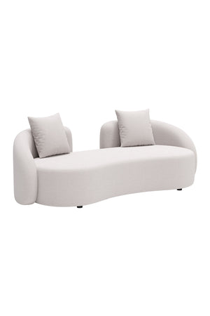   Beige Freeform Outdoor Loveseat | Oroa.com